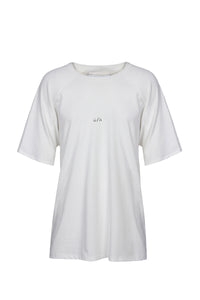 Raglan sleeve t-shirt with print - White