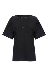 Raglan sleeve t-shirt with print - Black