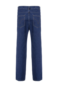 Straight leg blue jeans