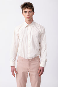 LONG SLEEVE BUTTON UP SHIRT - Off-White